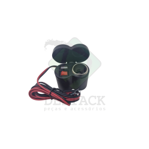 TOMADA 12V MOTO USB CARREGADOR CELULAR E GPS