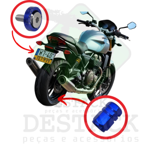 TAMPA VALVULA AZUL 2 PÇS + PARAFUSO PLACA AZUL 2 PÇS