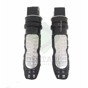 PEDALEIRA PRATA ESPORTIVA DE MOTO - TRASEIRA