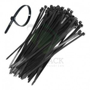 ABRAÇADEIRA DE NYLON PRETA - 5 X 400MM - C/100un