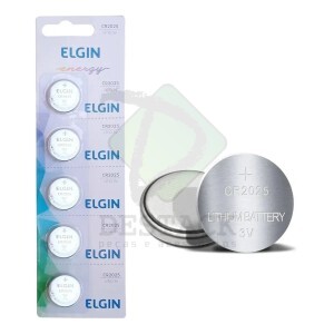 BATERIA 3V CR2025 LÍTIO ELGIN