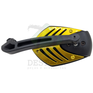 RETROVISOR ESPORTIVO MINI DE MOTO -  DOURADO