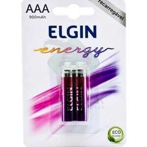 PILHA RECARREGÁVEL AAA-900 MAH - ELGIN