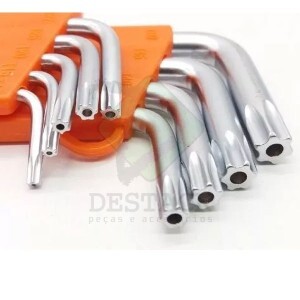JOGO CHAVE TORX - 9 PEÇAS - BESTFER (COM FURO)