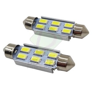 LÂMPADA TORPEDO 41mm  6 LED - 12V - (PAR)